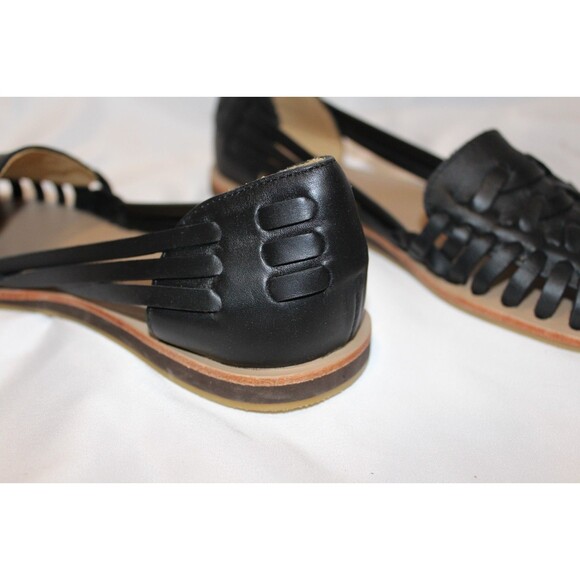 Nisolo Leather Sandal Huarache Women's BLACK NEW $138 - Picture 4 of 5